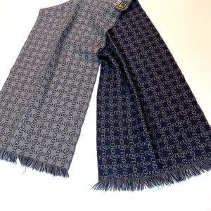 FENDI Vintage Reversible Scarf 100% Wool